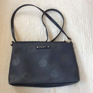 Blue polka dot kate spade bag